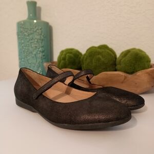 Dansko Lilly Graphite Metallic Suede Sz 41